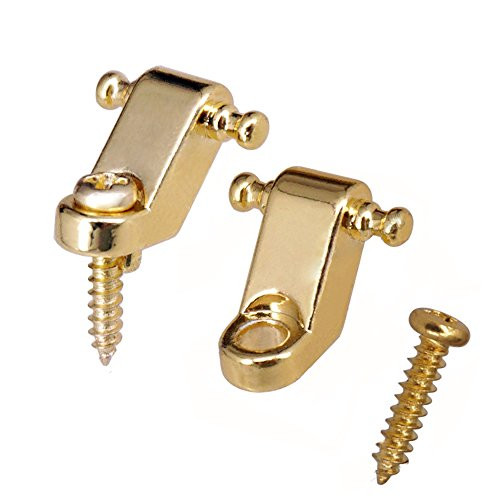 Electric Guitar String Retainers Tree Standard Roller String Guides Pack of 2pcs  Gold
