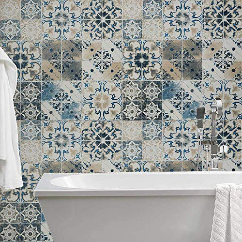 Blue Tile Wallpaper Peel and Stick Wallpaper Stick and Peel Vintage Contact Paper Removable Wallpaper Waterproof Embossed Self Adhesive Wallpaper Shelf Drawer Liner Vinyl Film 177x787 Blue Tile Wallpaper Peel and Stick Wallpaper Stick and Peel Vintage Contact Paper Removable Wallpaper Waterproof Embossed Self Adhesive Wallpaper Shelf Drawer Liner Vinyl Film 177x787