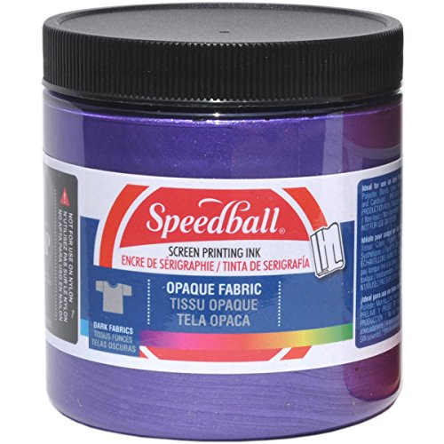 Speedball Art Products 004806 Opaque Fabric Screen Printing Ink, 8 oz, Amethyst