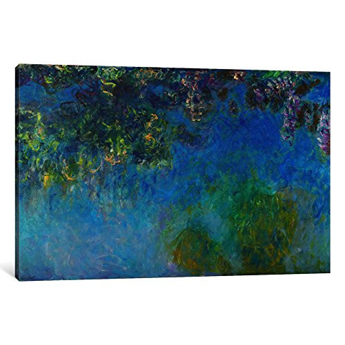 iCanvasART 1-Piece Wisteria Canvas Print by Claude Monet, 0.75 by 18 by 12-Inch