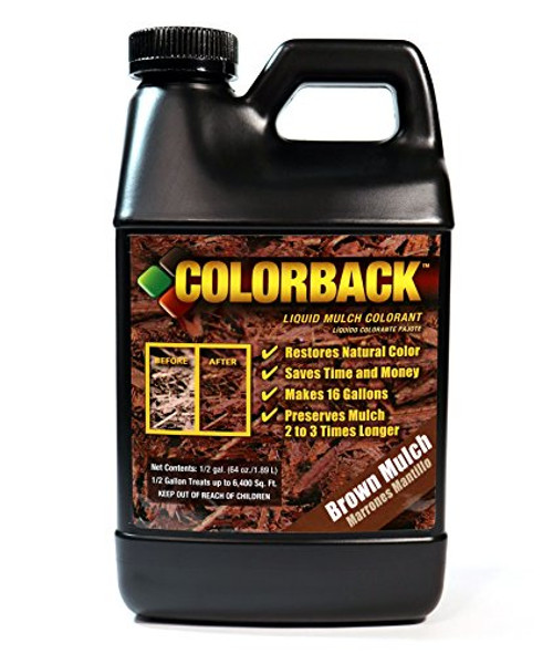 COLORBACK 6400 Sq Ft Mulch Color Concetrate 1 2 Gallon Brown