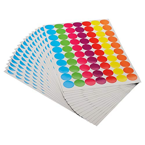 ONUPGO Pack of 1120 1 Inch Round Dot Stickers Diameter Round Color Coding Circle Dot Labels Sticker Bright Color Coding Labels  Assorted Colors