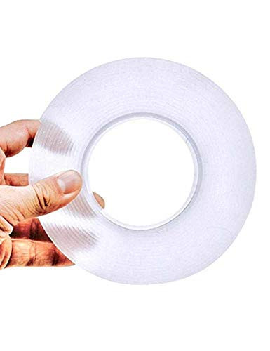 Multifunctional Double Sided TapeDouble Adjesive TapeTransparent Gel Mat Tape Nano Movable Washable Reusable Sticky Anti Slip Gel Tape for Paste Photos Posters or Fix Carpet Mats etc  165ft 5M