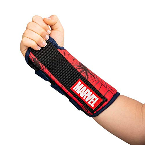 DonJoy Advantage Comfort Wrist Brace for Youth Kids Featuring Marvels Captain America Spider Man to aid sprains strains Support tendonitis Carpal Tunnel   Spider Man XX Small   Right