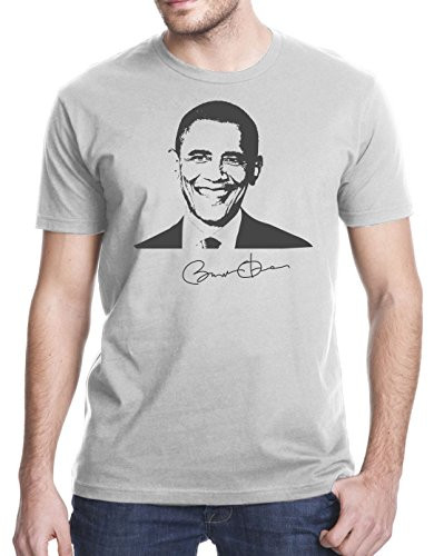 Gbond Apparel Barack Obama Signature T Shirt Large Gray