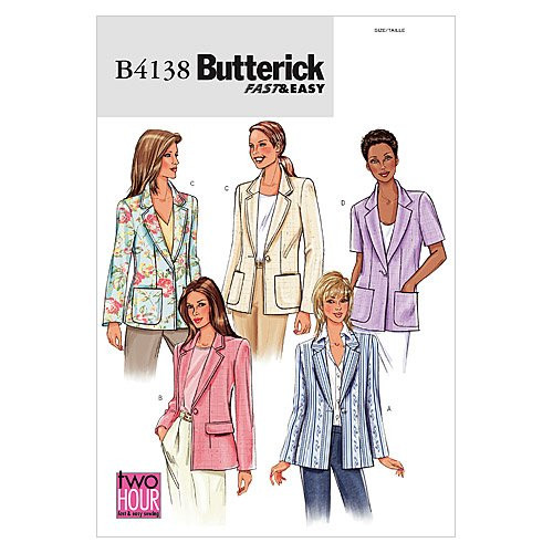 BUTTERICK PATTERNS B4138 Misses'/Misses' Petite Jacket, Size 8-10-12