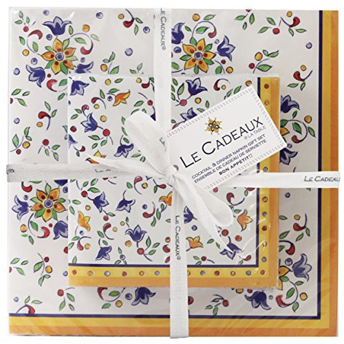 Le Cadeaux Capri Cocktail and Dinner Napkin Set