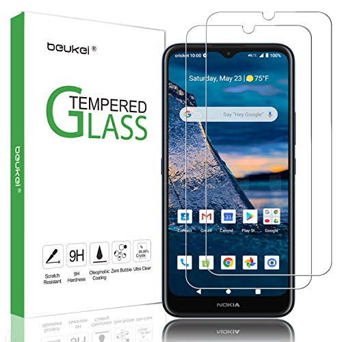 2 Pack  Beukei Compatible for Nokia C5 Endi Screen Protector Tempered GlassFull Screen Coverage Anti Scratch Bubble Free