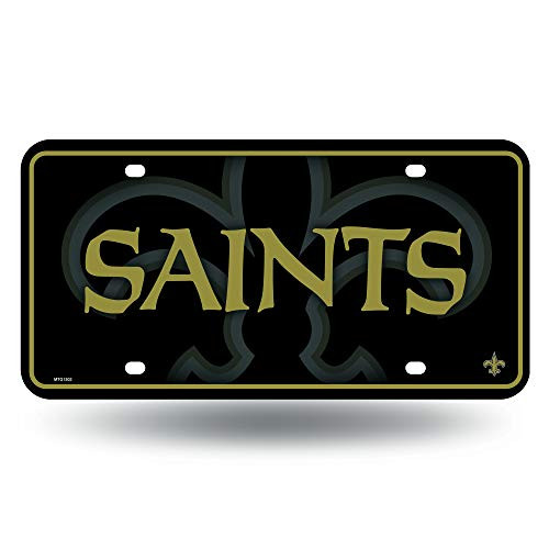 NFL New Orleans Saints Metal License Plate Tag