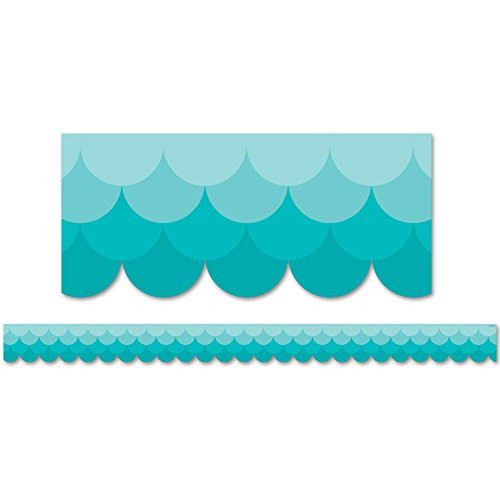 Creative Teaching Press Ombre Turquoise Scallops Borders (0182)