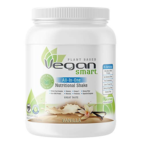 Vegansmart Plant Based Vegan Protein Powder by Naturade All In One Nutritional Shake   Vanilla  15 Servings