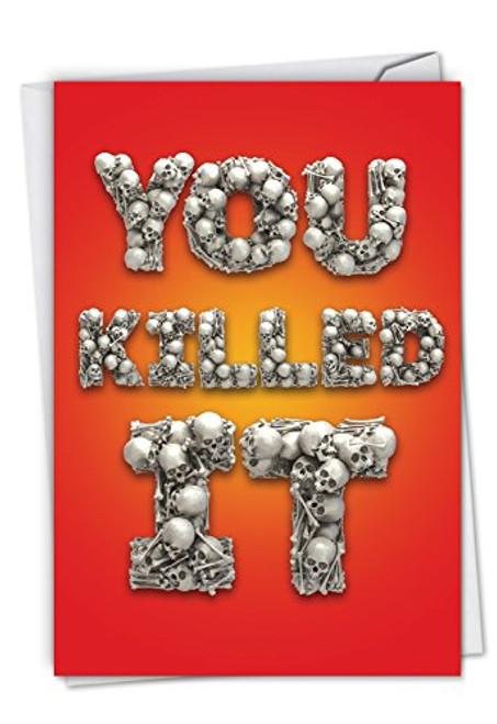 NobleWorks Fun Congratulations Card with Envelope Congrats Humor Encouragement Greeting You Killed It C6338CGG NobleWorks Fun Congratulations Card with Envelope Congrats Humor Encouragement Greeting You Killed It C6338CGG