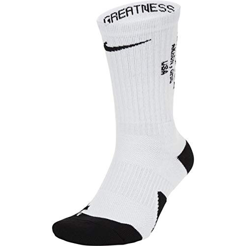 Nike Men s LeBron Elite Crew Basketball Socks 1 Pair  WhiteOff SX7864 100  Black Large