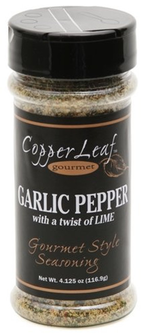 Copperleaf Gourmet Foods Garlic Pepper with a Hint of Lime Seasoning Fresh and Savory Perfect Addition to Meats and other Dishes 4125 oz 1169g Copperleaf Gourmet Foods Garlic Pepper with a Hint of Lime Seasoning Fresh and Savory Perfect Addition to Meats and other Dishes 4125 oz 1169g