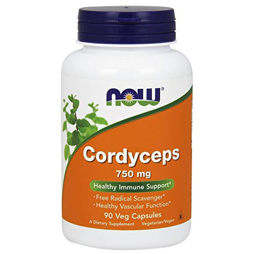 NOW Supplements Cordyceps  Cordyceps sinensis 750 mg Healthy Immune Support* 90 Veg Capsules