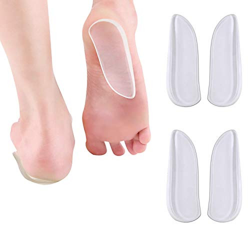 2 Pairs Medial   Lateral Heel Wedge Silicone Insoles   Corrective Adhesive Shoe Inserts for Foot Alignment Knock Knee Pain Bow Legs Osteoarthritis for Men and Women