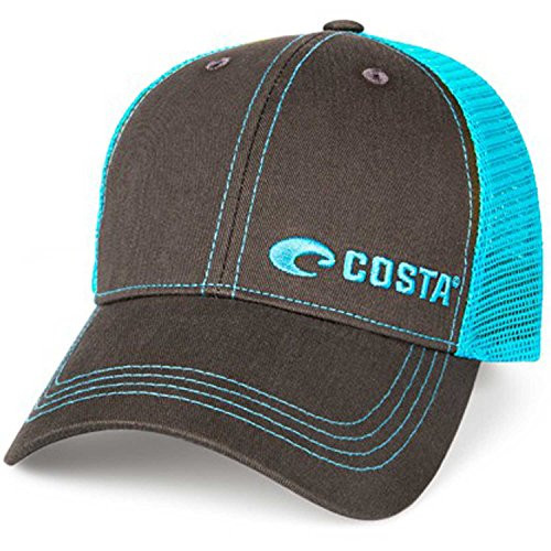 Costa Del Mar Trucker Graphite   Neon Blue One Size