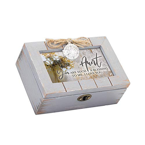 Cottage Garden Aunt You are a Blessing Petite Grey Distressed Locket Music Box Plays Wonderful World Cottage Garden Aunt You are a Blessing Petite Grey Distressed Locket Music Box Plays Wonderful World