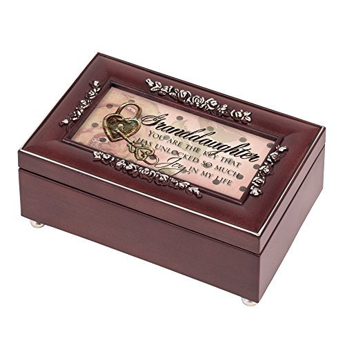 Cottage Garden Granddaughter Unlocked Joy Rosewood Jewelry Music Box Plays You are My Sunshine Cottage Garden Granddaughter Unlocked Joy Rosewood Jewelry Music Box Plays You are My Sunshine