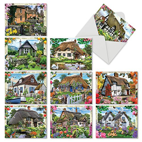 The Best Card Company   10 Blank Note Cards Boxed  4 x 512 Inch    Architecture All Occasion Greeting Cards   Cottage Life M6644OCB The Best Card Company   10 Blank Note Cards Boxed  4 x 512 Inch    Architecture All Occasion Greeting Cards   Cottage Life M6644OCB