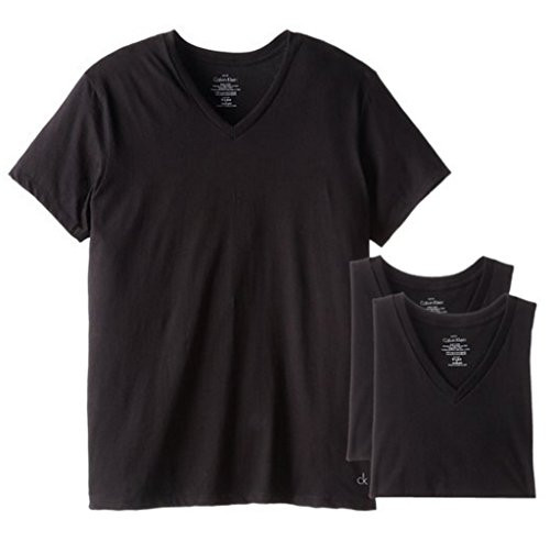 Calvin Klein Men s Cotton Classics Multipack V Neck T Shirts Black Large