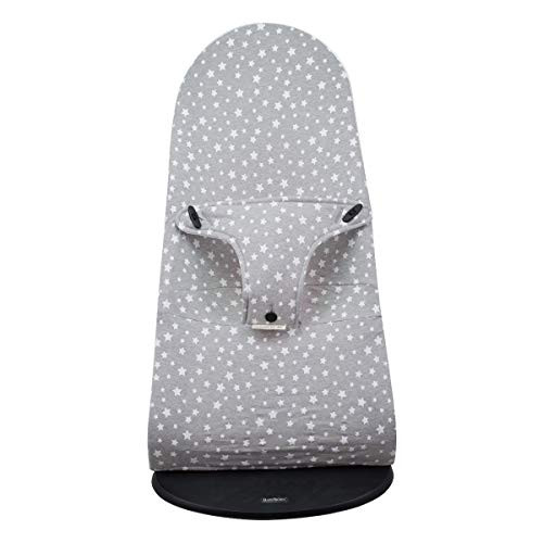 Janabebe Cover Compatible with Baby Bouncer Babybjorn Soft Balance and Bliss  White Star