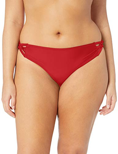 Volcom Women s Plus Size Junior s Simply Solid Full Bikini Bottom True Red 20