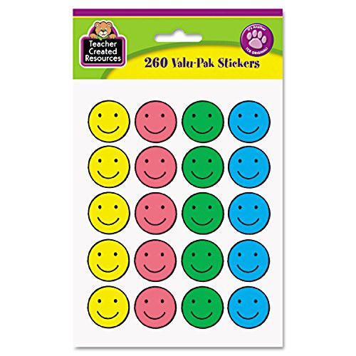 Teacher Created Resources 6632 Sticker Valu Pak Happy Face 260 Pack Teacher Created Resources 6632 Sticker Valu Pak Happy Face 260 Pack