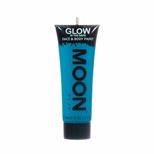 Moon Glow  Glow in the Dark Face   Body Paint   042oz Blue  Phosphorescent   Charge to Glow