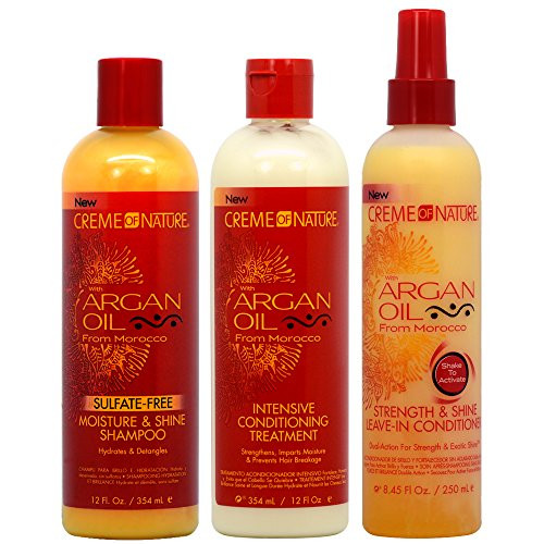 Creme of Nature Argan Oil Shampoo Intensive Treatment Strength and Shine Leave in Treamtment Set Creme of Nature Argan Oil Shampoo Intensive Treatment Strength and Shine Leave in Treamtment Set