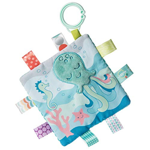 Taggies Crinkle Me Toy with Baby Paper   Squeaker 65 X 65  Sleepy Seas Octopus