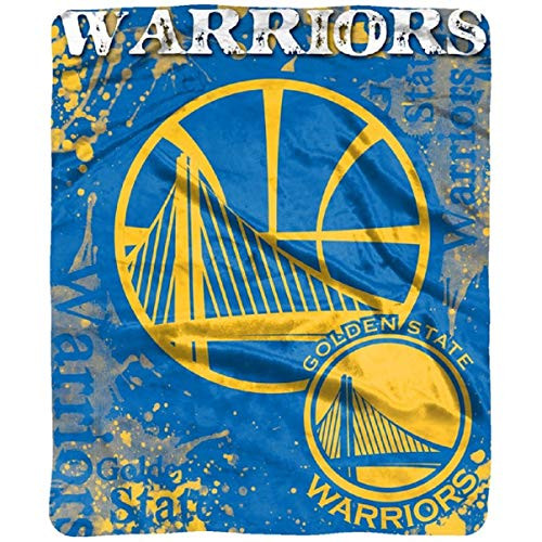 NBA Golden State Warriors  Dropdown  Raschel Throw Blanket 50  x 60