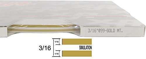 Universal TFX 0003099   Auto Customizing Dual Pinstripe   3 16  x 150   1 16 Stripe 1 16  Gap Then 1 16 Stripe    099 Gold Metallic