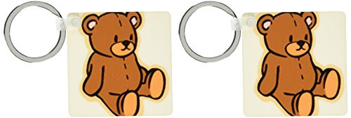 3dRose Cute Brown Teddy Bear   Key Chains 225 x 45 inches set of 2  kc 37353 1