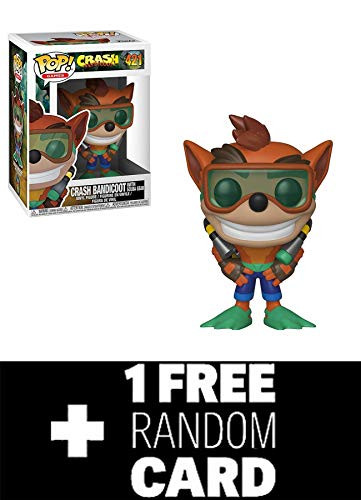 POP! Funko Crash Bandicoot: Crash Bandicoot Scuba Gear & 1 Random Gaming Trading Card