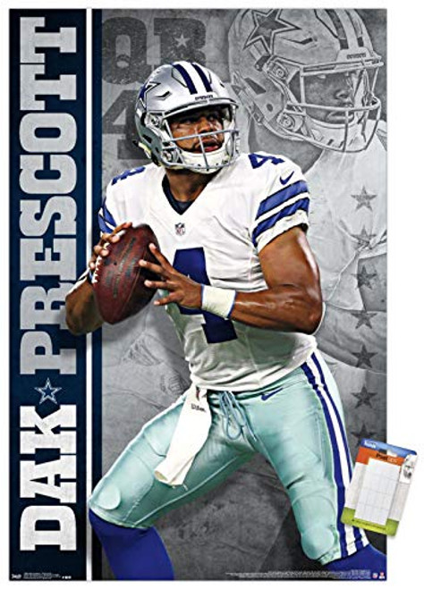 Trends International Poster Mount NFL Dallas Cowboys   Dak Prescott 22375  x 34  Premium Poster   Mount Bundle