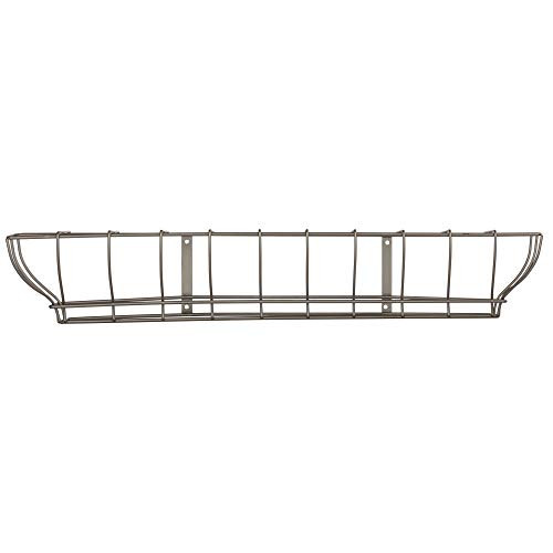 Burnes of Boston 24  Vintage Wire Wall Mounted Basket Pewter Floating Shelf Silver