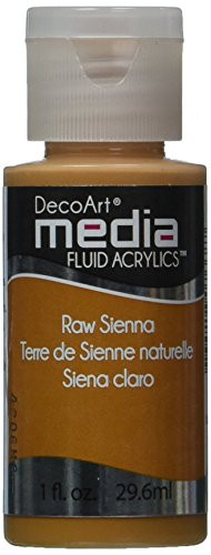 Deco Art Media Fluid Acrylic Paint 1 Ounce Raw Sienna
