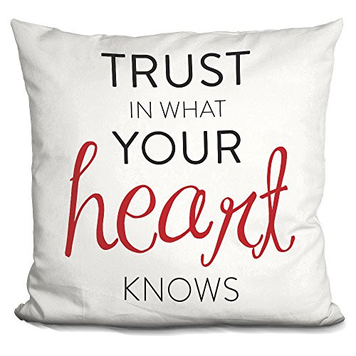 LiLiPi Trust in Your Heart Decorative Accent Throw Pillow