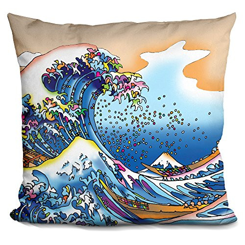 LiLiPi Pop Art Wave Decorative Accent Throw Pillow