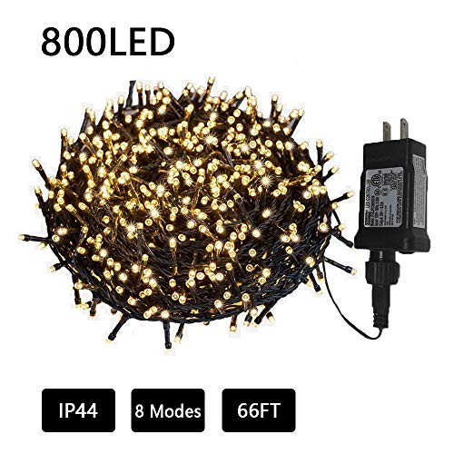Led Light Strings 800led Lights Warm White String Light Connectable for Christmas Wedding Party and Home Decoration  800Leds
