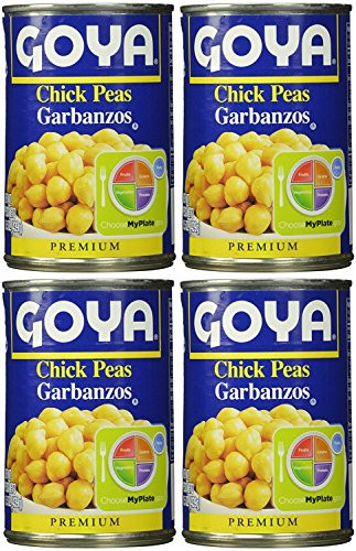 Goya Chick Peas 155 Oz   Garbanzos 439g  PACK OF 04