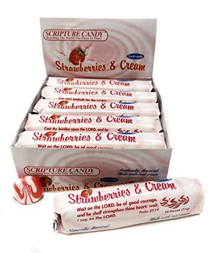 Scripture Candy Strawberry   Cream Rolls 10 Count  10 Rolls