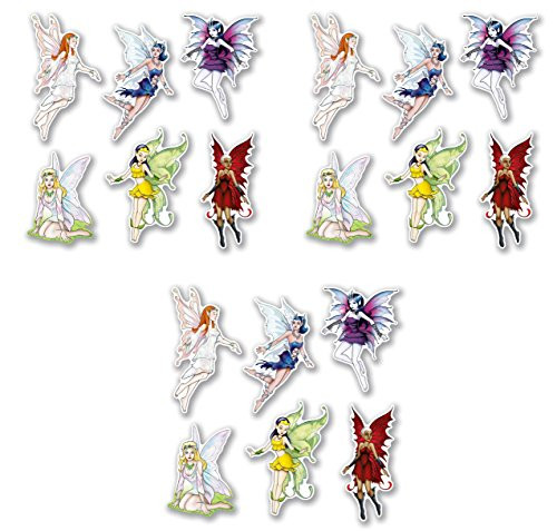 Beistle 54996 Fairy Cutouts 18 Piece, 8.75" - 12" Multicolored