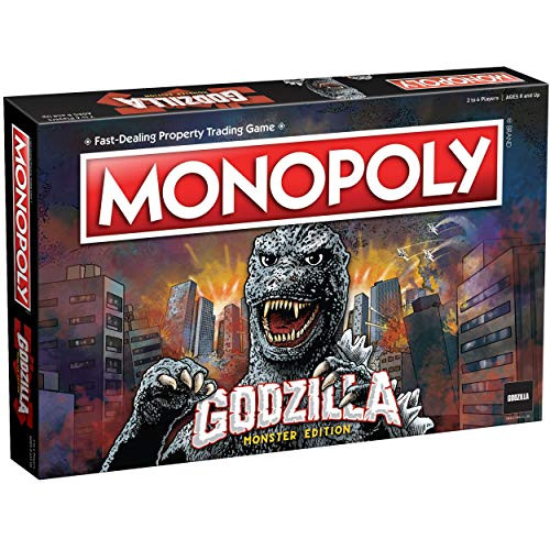 Monopoly Godzilla   Based on Classic Monster Movie Franchise Godzilla   Collectible Monopoly Game Featuring Familiar Locations and Iconic Kaiju Monsters