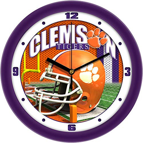 SunTime Clemson Tigers   Football Helmet Wall Clock
