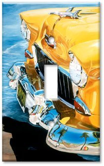 Art Plates - Yellow Chevy Switch Plate - Single Toggle