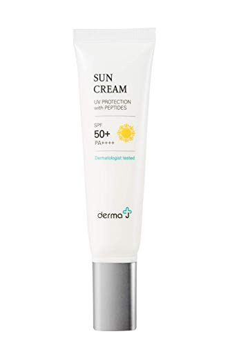 Derma J Premium Sunscreen with SPF 50  PA     50ml 169 floz  Perfect UV Protection with Peptide  Dermatologist Tested and Recommended  Daily Moisturizer Facial Sun Cream for All Type of Skin
