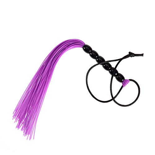 BESTOYARD Spanking Whip Leather Tassels Whip Role Play Costume Accessories for Couples  Purple