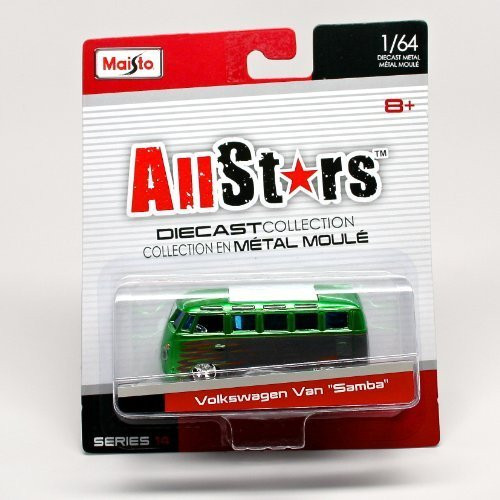 Volkswagen Samba Van (Green) * All Stars Series 14 * 2014 Maisto 1:64 Scale Die-Cast Collection Volkswagen Samba Van (Green) * All Stars Series 14 * 2014 Maisto 1:64 Scale Die-Cast Collection